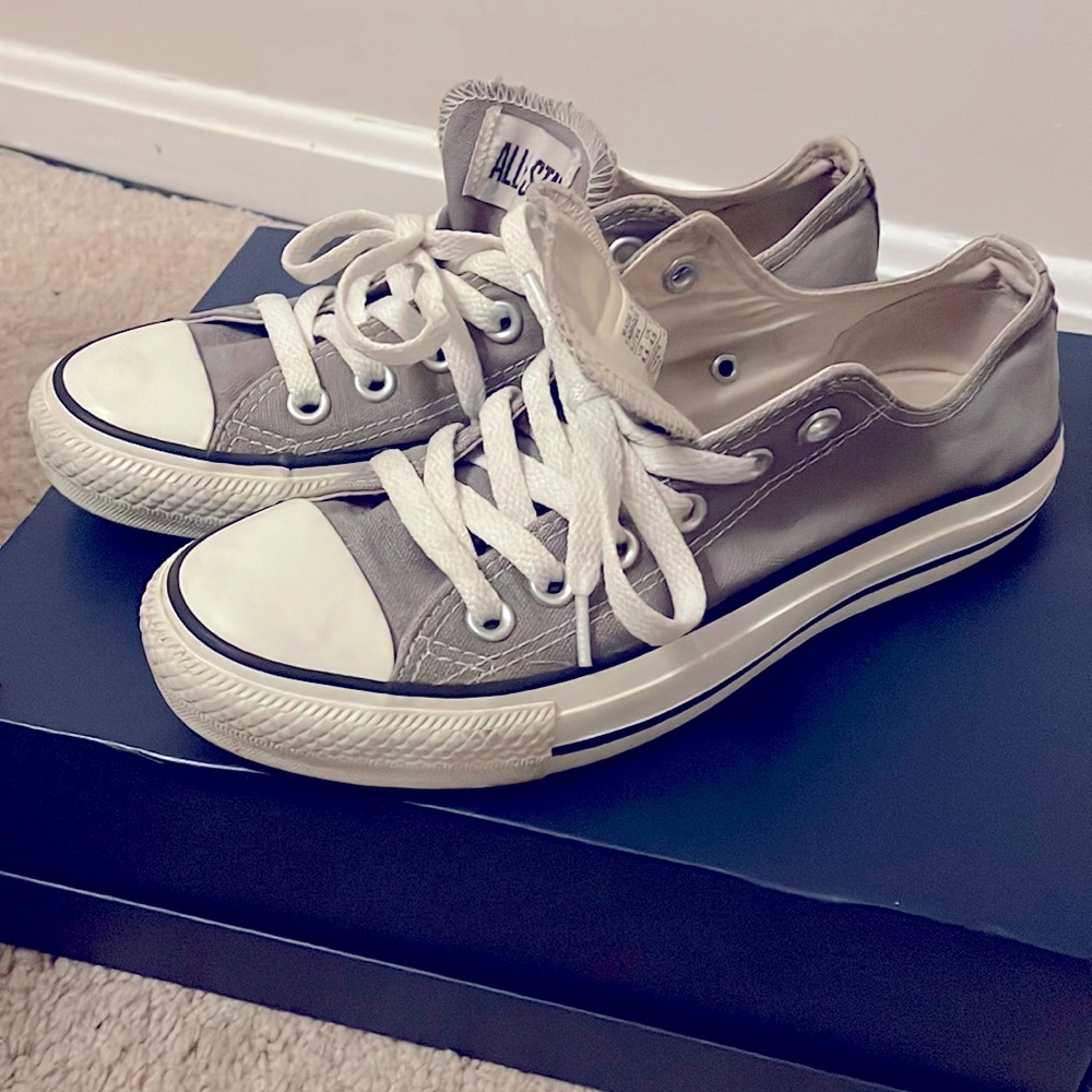 Grey and white Converse All Star Sz Womens 6.5